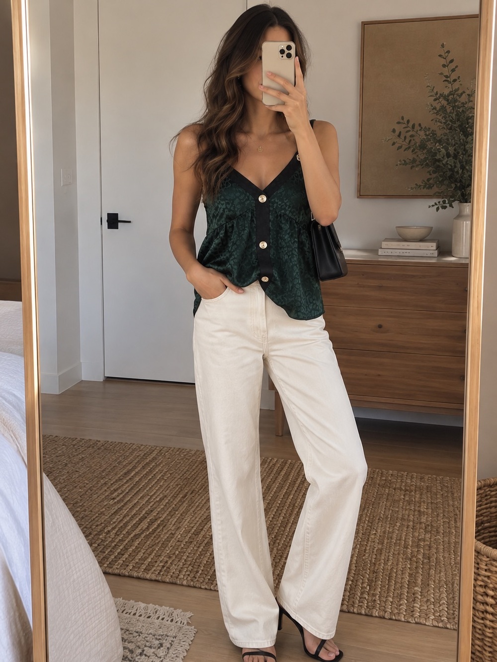 NWT Zara Jacquard Satin Animal Print Camisole
